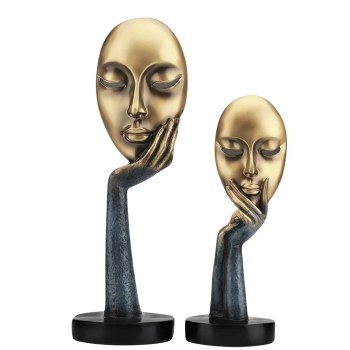 Aloccoco 2 x faszinierende Statue/ Skulptur